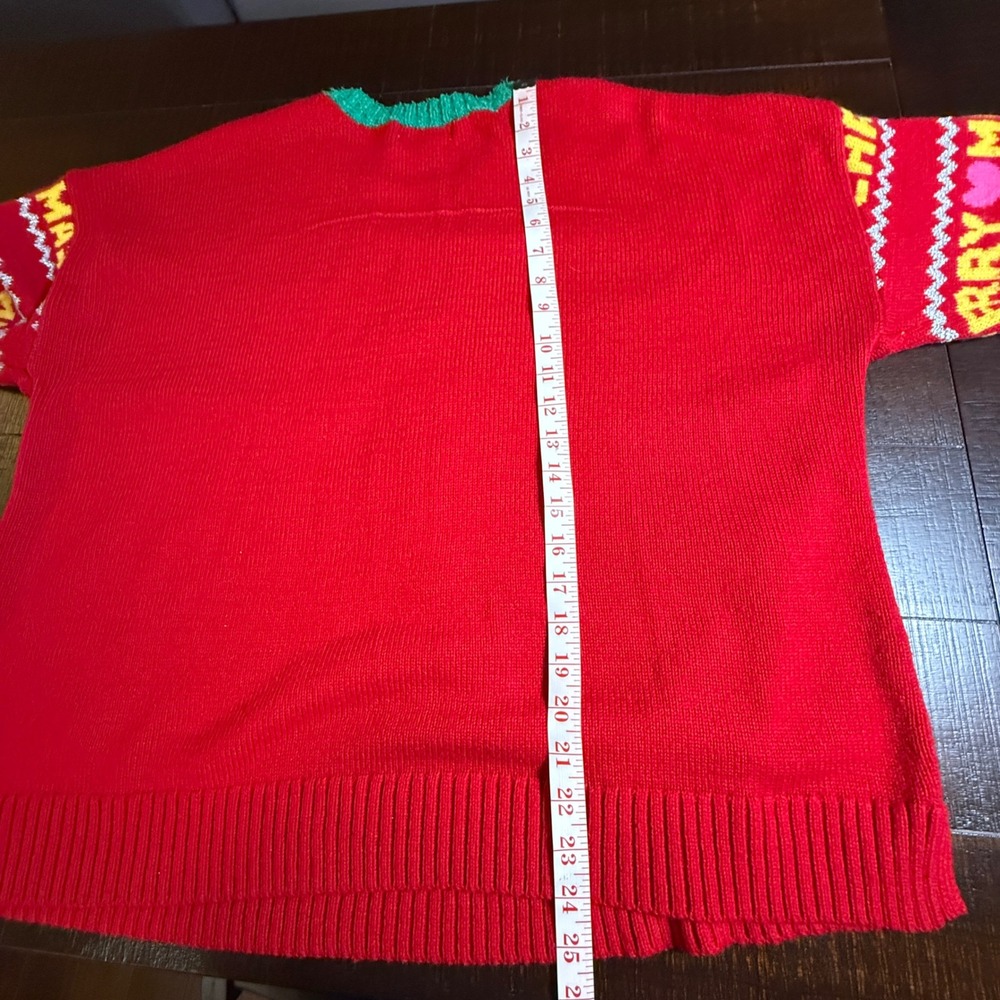 Peanuts Charlie Brown Snoopy Ugly Christmas Sweater Red Metallic Knit 2X - Picture 8 of 8